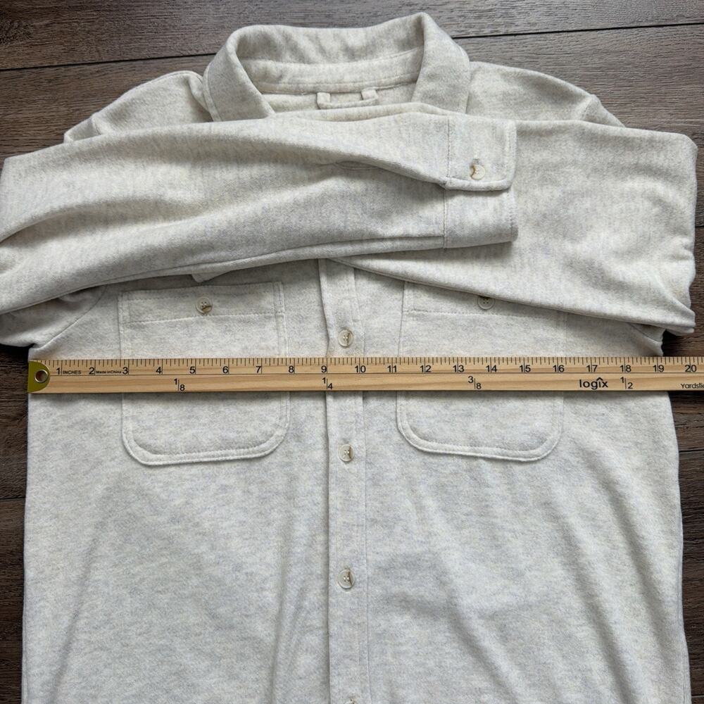 NWT Thread & Supply Shirt Womens Small Heathered Oatmeal Shacket Soft Casual - Picture 6 of 8